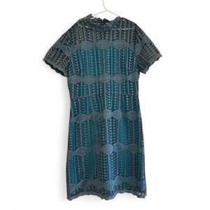 Nsr Elegant Peacock blue and teal dress